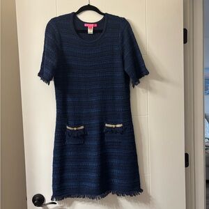 LAST CHANCE Lilly Pulitzer Navy Blue beckington Dress size large